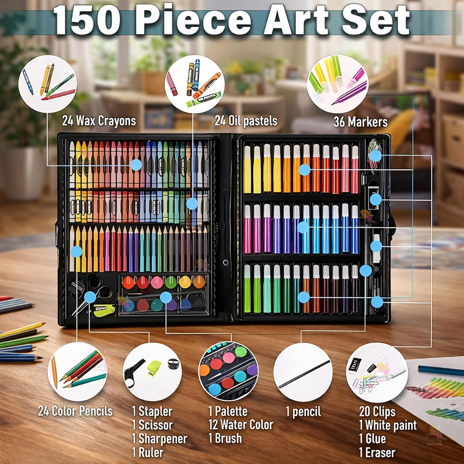 150 Pieces Colour Set Kit for Kids