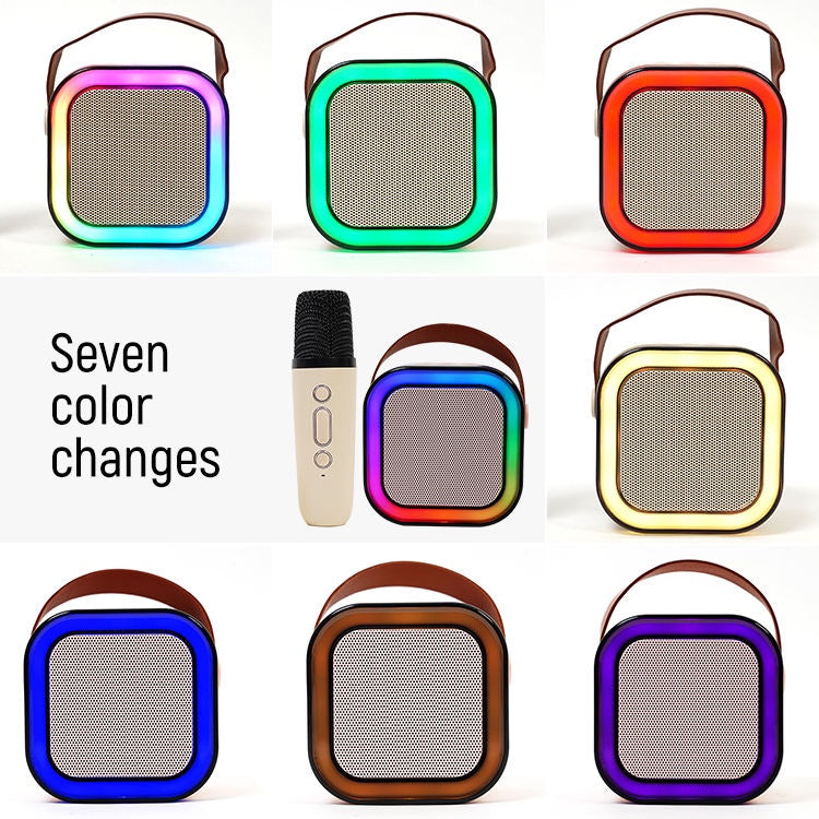 Newly Launched Fusion Bliss 16W Bluetooth Speaker with Wireless Karaoke Mic, 6H Playtime, Vibrant RGB Lights, Voice Effects,Multi-Play Modes BT5.3/TF Card & Type-C Charging Port